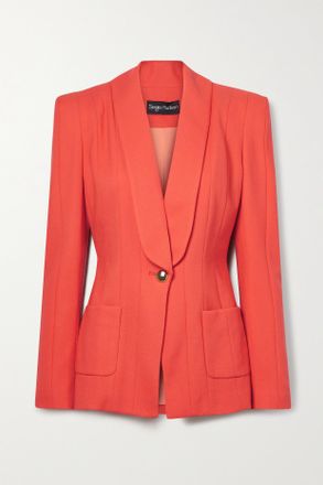 Sergio Hudson Blazer In Cr&ecirc;pe Di Lana Stretch - Arancione
