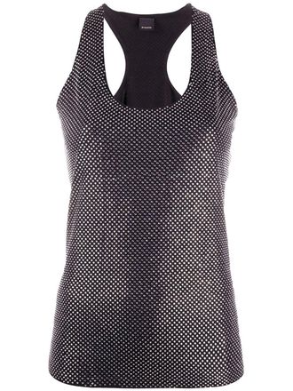 Pinko Canotta con strass - Nero