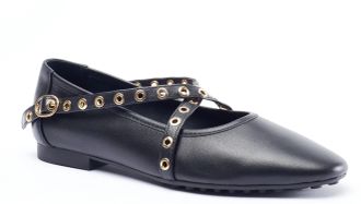 Cecelia New York Womens Mercy Shoes In Black Leather