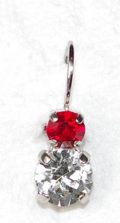 Mariana Womens Bling Earrings In Red/ Clear
