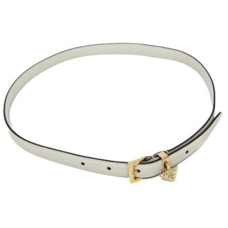 Prada Pre-owned Belts, female, White, Size: ONE SIZE Pre-owned Saffiano Triangle Belt