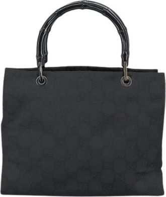 Gucci Pre-owned Handbags, female, Black, Size: ONE SIZE Pre-owned Vintage bamboo handle tote