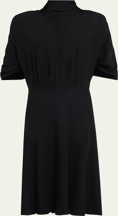 The Row Emmeline Short-Sleeve Silk Midi Dress