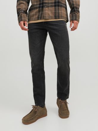 Jack & Jones Tapered-fit-Jeans JACK & JONES JJIMIKE JJORIGINAL CJ SN, Herren, Gr. 29, L&auml;nge 30, schwarz (schwarz denim), Denim/Jeans, Obermaterial: 99% Baumwolle, 