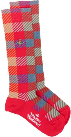 Vivienne Westwood Embroidered Check Socks