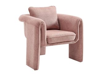 Vente-Unique Sill&oacute;n de tela rosa JOLIPIA