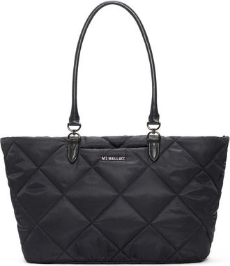 MZ Wallace Medium Madison East/West Quilted Nylon Tote in Black at Nordstrom