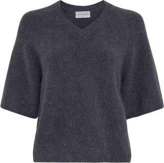 Moss Copenhagen Milania Hope 2/4 V Pullover - Dames - Truien - Grijs - Maat: S/M Wol