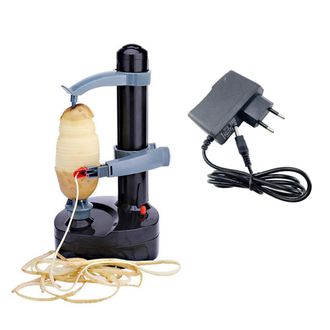 OEM Pelador El&eacute;ctrico De Patatas, Pelador Autom&aacute;tico De Frutas Y Verduras Con 3 Cuchillas De Repuesto, Adaptador De 6 V Incluido