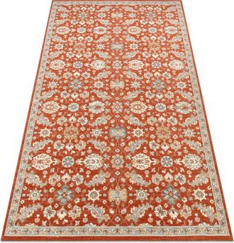 RugsX Rugsx - Wool Carpet soho 477.07.LA300 osta - Flowers, frame, natural terracotta / blue orange 160x240 cm