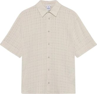 Won Hundred Daniel Shirt - Heren - Korte mouwen Overhemden - Beige - XL - Overhemden