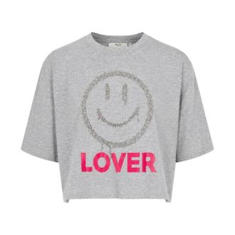 Brand Unique Cropped T-Shirt - female - Brand Unique - T-Shirts - Gray - M - Tops