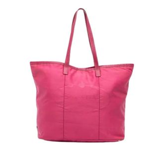 Prada Pre-owned Tote Bags, female, Pink, Size: ONE SIZE Pre-owned Vintage Nylon Tote Bag