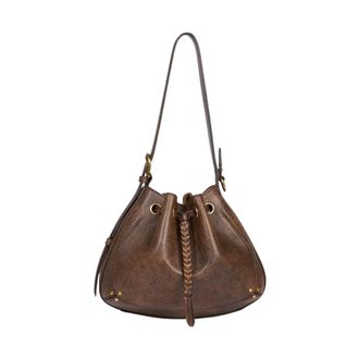 Jerome Dreyfuss Andy Bucket Bag - Dames - Tassen - Bruin - Maat: ONE Size Katoen