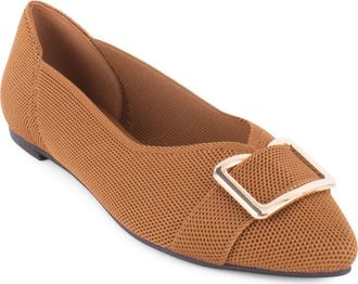 Elie Tahari Lucerne Pointed Toe Flat in Camel at Nordstrom, Size 5.5