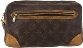 Louis Vuitton Pre-owned Clutches, female, Brown, Size: ONE SIZE Pre-owned Monogram Canvas Clutch