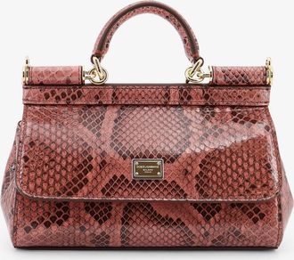 Dolce & Gabbana Borsa a mano Sicily mini in pitone lucido - DOLCE & GABBANA - gender_Woman