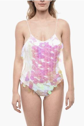Os&eacute;ree One-Piece Swimsuit with Maxi Sequins size M