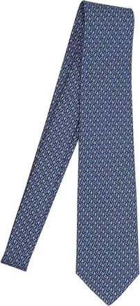 Ferragamo Silk equestre print tie