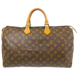 Louis Vuitton Speedy Handbag Monogram Canvas Brown Canvas Handbag (Pre-Owned)