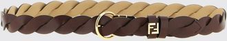 Fendi Cintura FF reversibile in pelle intrecciata