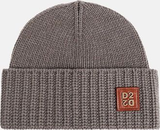 Dsquared2 Mens D2 Wool Beanie Grey - Size: OS