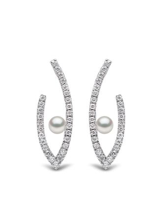 Yoko London 18kt witgouden oorbellen - Zilver