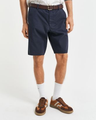 GANT Chinoshorts GANT Relaxed Fit Chinoshorts, Herren, Gr. 32, N-Gr, blau (marine), Web, Obermaterial: 100% Baumwolle, relaxed fit kniefrei, Hosen Chinosho
