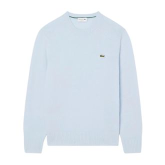 Lacoste Wollen trui met ronde hals - Heren - Truien - Blauw - Maat: M Wol