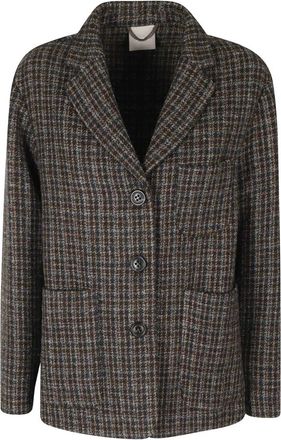 Kiltie Blazer Petra in Cotone - - Jackets - Donna - Marrone - S