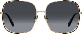 Kate Spade New York isla 59mm gradient square sunglasses in Gold Black/dark Grey at Nordstrom