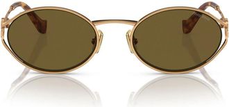 Miu Miu Sunglasses Mu52 Y 7 Oe01 T Gold/Brown Women