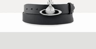 Vivienne Westwood Orb Buckle Belt Toledo Leather Black S/m Unisex