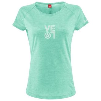 LOEFFLER Printshirt Velo Merino-Tencel Merinoshirt f&uuml;r Damen | t&uuml;rkis