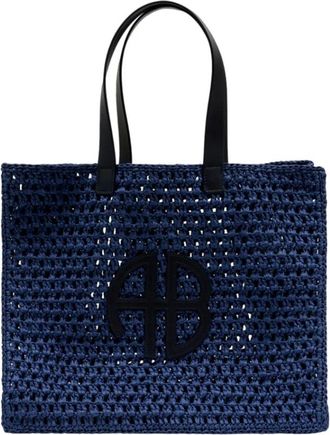 Anine Bing Tote Bags, female, Blue, Size: ONE SIZE Large Rio Tote