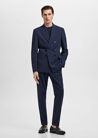 Mango Pantaloni completo M&oacute;naco slim-fit indaco - Uomo - 42 - MANGO MAN