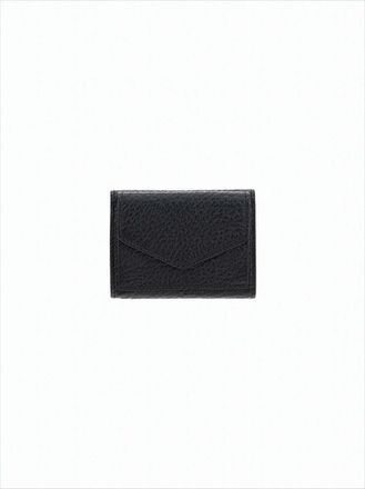 Maison Margiela Textured Leather Tri-Fold Wallet With Minimalist Design
