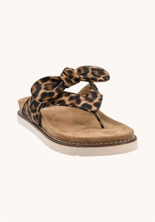 Corkys Footwear Womens Never Settle Thong Sandal In Leopard