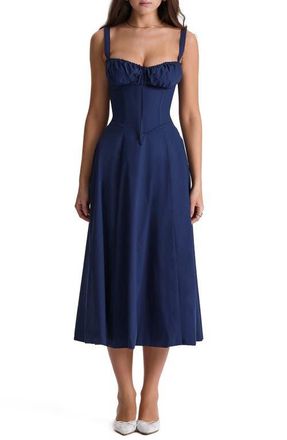 House of CB Carmen Bustier Sundress in Navy at Nordstrom, Size X-Small A