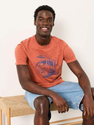 Fat Face FatFace Terracotta VW Wave Graphic Tshirt
