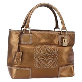 Loewe Pre-owned Vintage Anagram Tote - Dames - Vintage Shopper - Bruin - ONE Size - Leer - Vintage