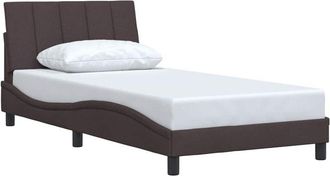 vidaXL Estructura De Cama Sin Colch&oacute;n Hanko Tela Marr&oacute;n Oscuro 100x200 Cm Vidaxl