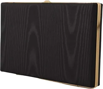 Dolce & Gabbana Black Silk Gold Frame Clutch Evening Party Purse Womens Bag (Pre-Owned)