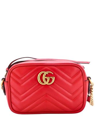 Gucci Gg Marmont Shoulder Bag Matelass&eacute; Mini (Authentic Pre-Loved)