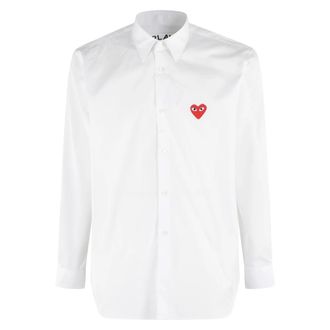 Comme Des Gar&ccedil;ons Emblem Shirt - Heren - Zakelijke Overhemden - Wit - L - Overhemden
