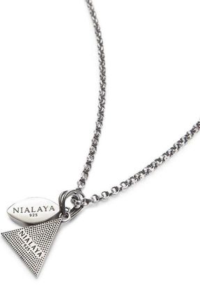 Nialaya Evil Eye and Eye of Ra Pendant Necklace in Silver /Turquoise at Nordstrom