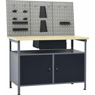 vidaXL Vidaxl - Banco De Trabajo Con Tres Paneles De Pared