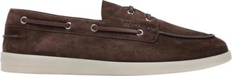 Prada Mocassino - Heren - Bootschoenen - Bruin - 43 1/2 EU - Leer - Schoenen