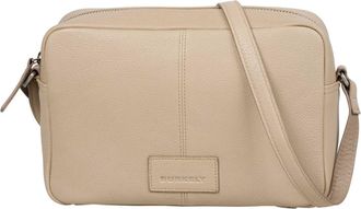 Burkely Leather Shoulder Bag Soft Skylar Camera Bag Generous Grey Beige