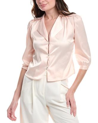 Avantlook Shirred Satin Top